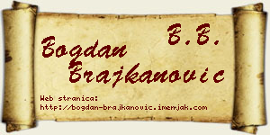 Bogdan Brajkanović vizit kartica